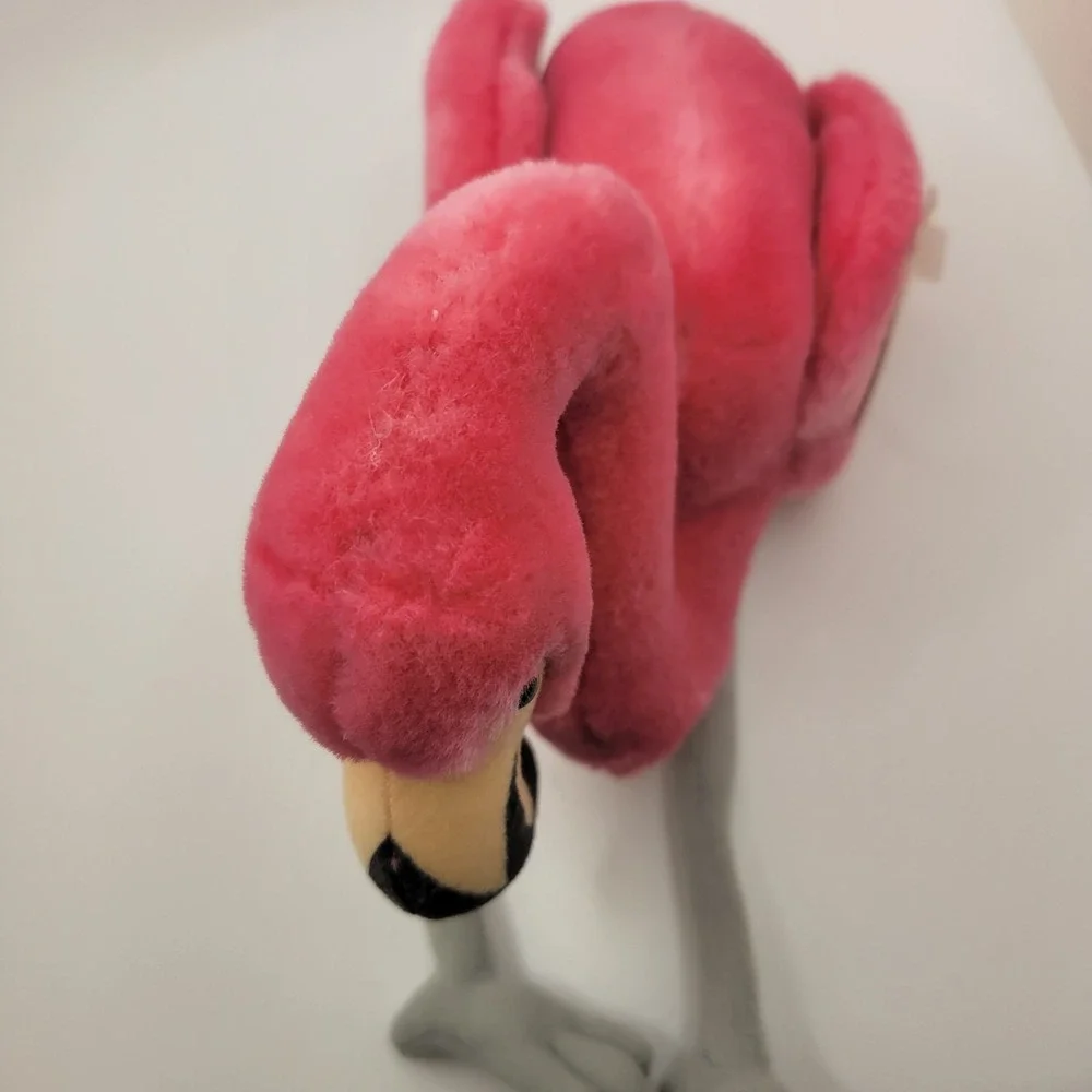 Vintage Flamingo Brand Flamingo Plush 11" Pink Stuffed Animal Long Legs - Picture 6 of 9